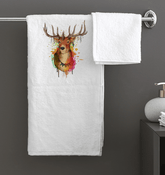 Watercolor Elk Bath Towel - Beyond T-shirts